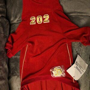 DOG Sweatshirt 2025/6/7 Red Gold Angel Wings Pet Costume Size XXL FYAWME
